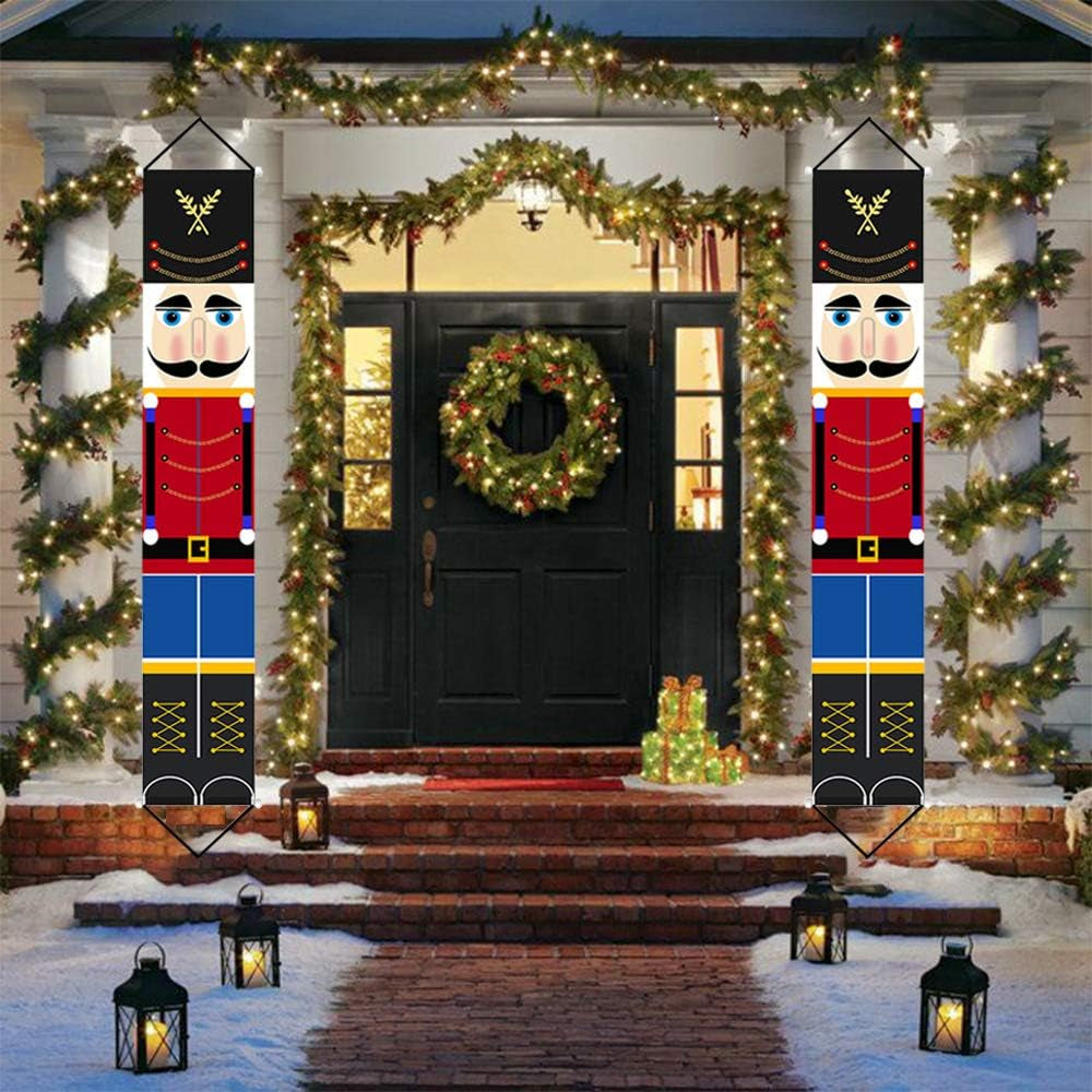 6.2Ft Christmas Nutcracker Banner - Festive Outdoor Decorations for Front Door, Yard, Porch & Indoor Kids Parties