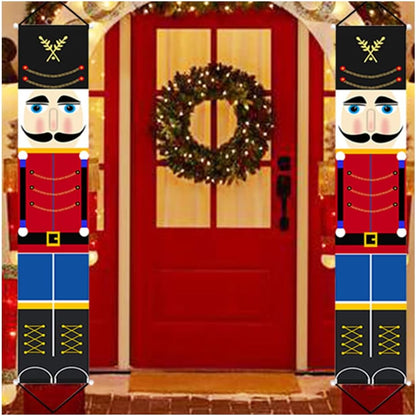 6.2Ft Christmas Nutcracker Banner - Festive Outdoor Decorations for Front Door, Yard, Porch & Indoor Kids Parties