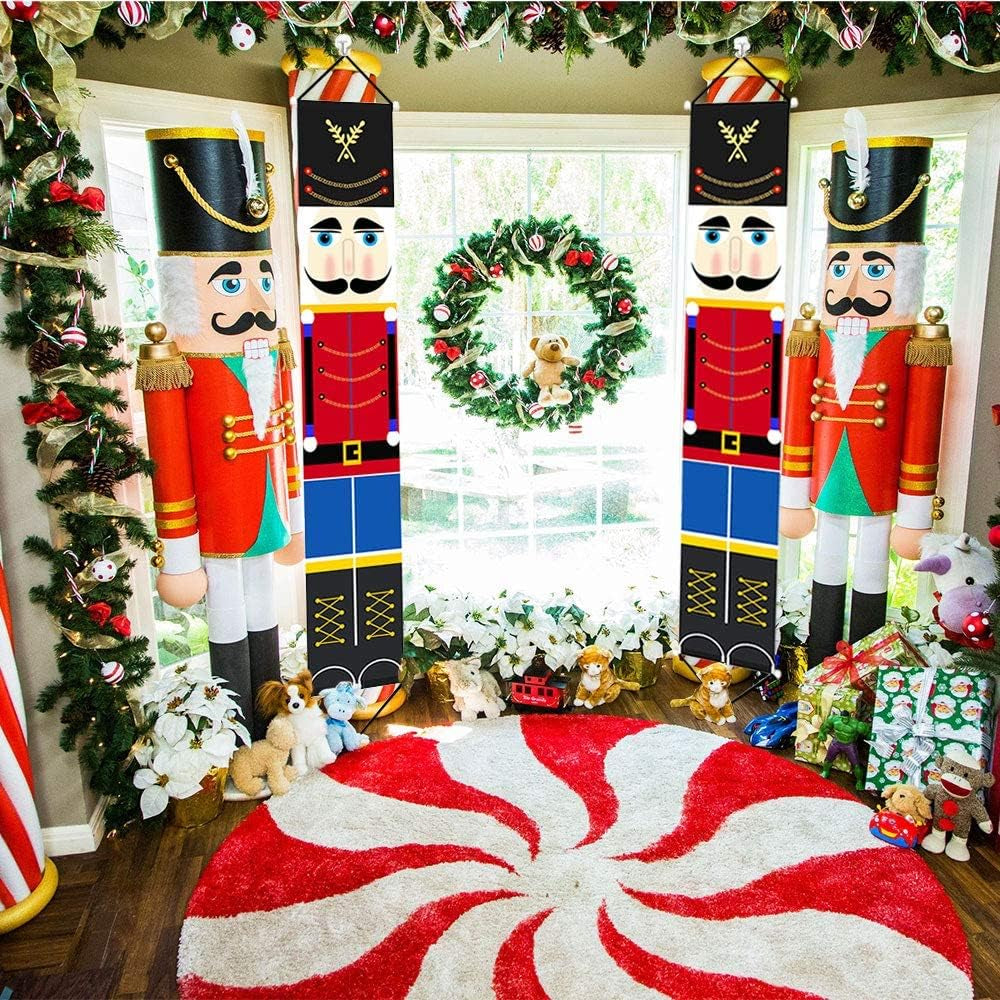 6.2Ft Christmas Nutcracker Banner - Festive Outdoor Decorations for Front Door, Yard, Porch & Indoor Kids Parties