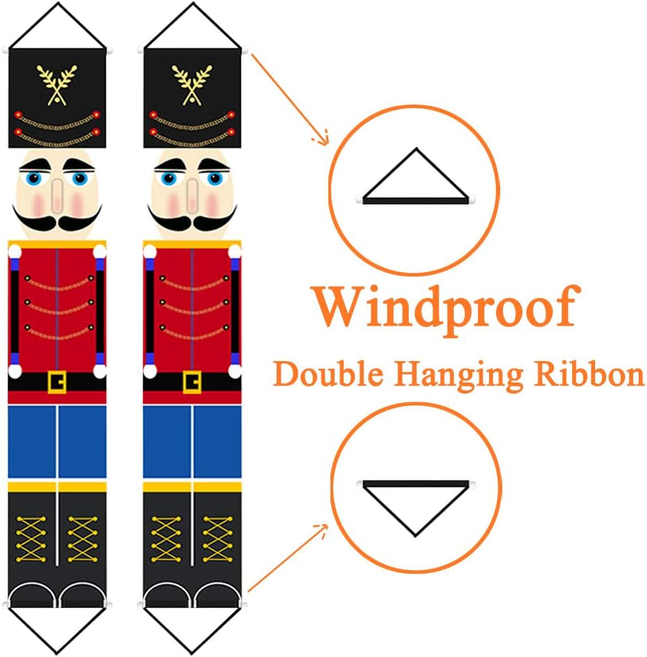 6.2Ft Christmas Nutcracker Banner - Festive Outdoor Decorations for Front Door, Yard, Porch & Indoor Kids Parties