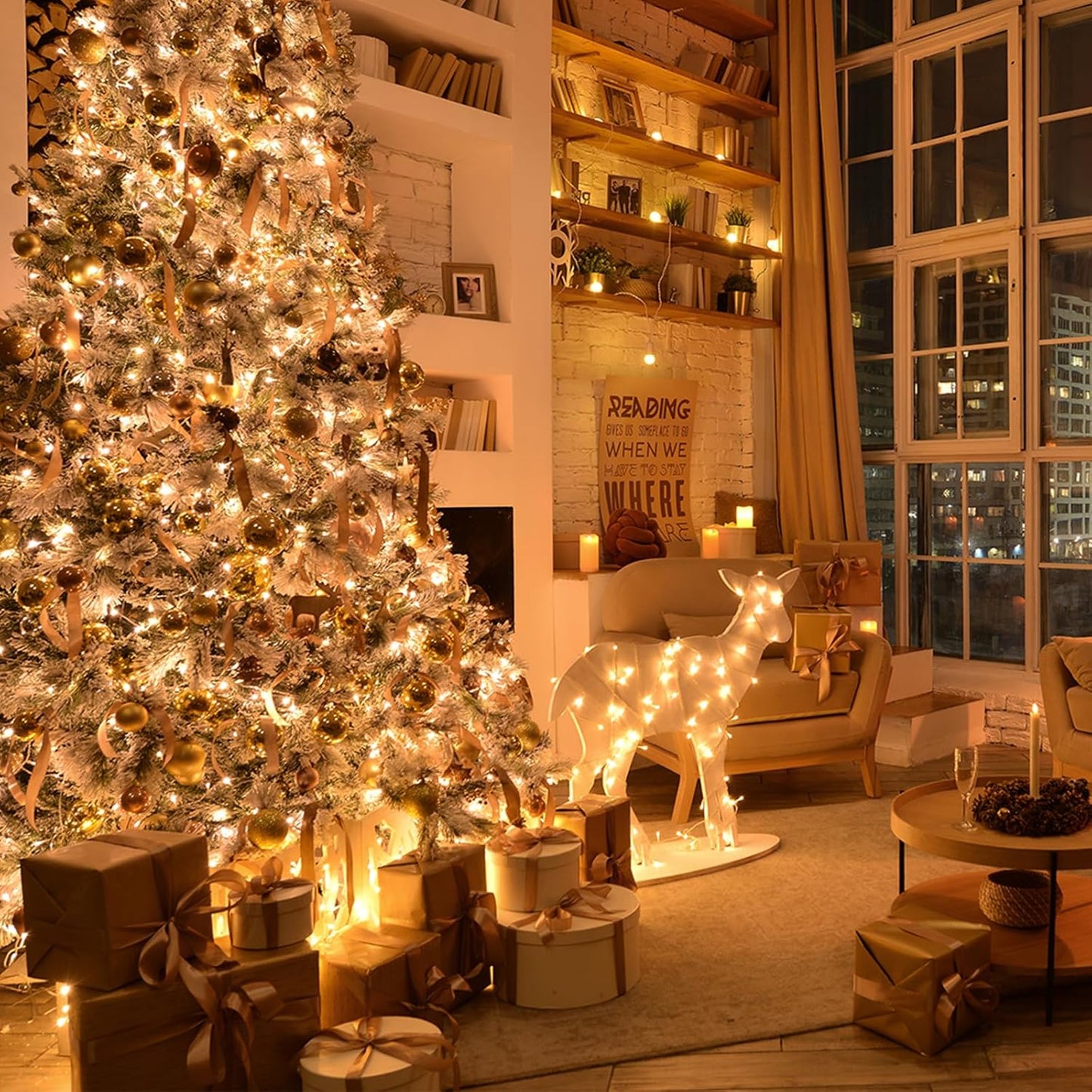 75.8 FT 200 LED Waterproof Christmas String Lights - Warm White, Timer & Memory Function, 8 Modes, Extendable Green Wire for Indoor/Outdoor Holiday Decor