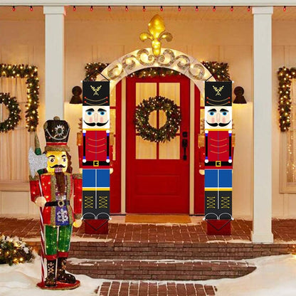 6.2Ft Christmas Nutcracker Banner - Festive Outdoor Decorations for Front Door, Yard, Porch & Indoor Kids Parties